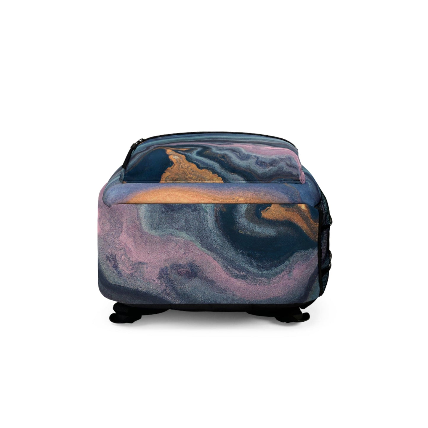 Backpack Work/school/leisure - Waterproof - Blue Pink Gold Abstract