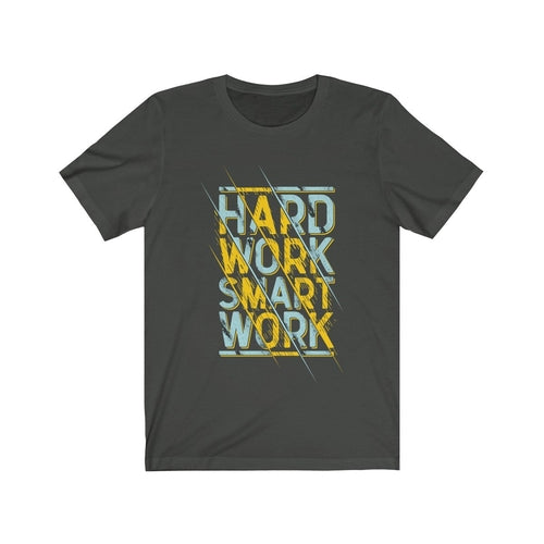 Hard Work Smart Work Lettering T-Shirt
