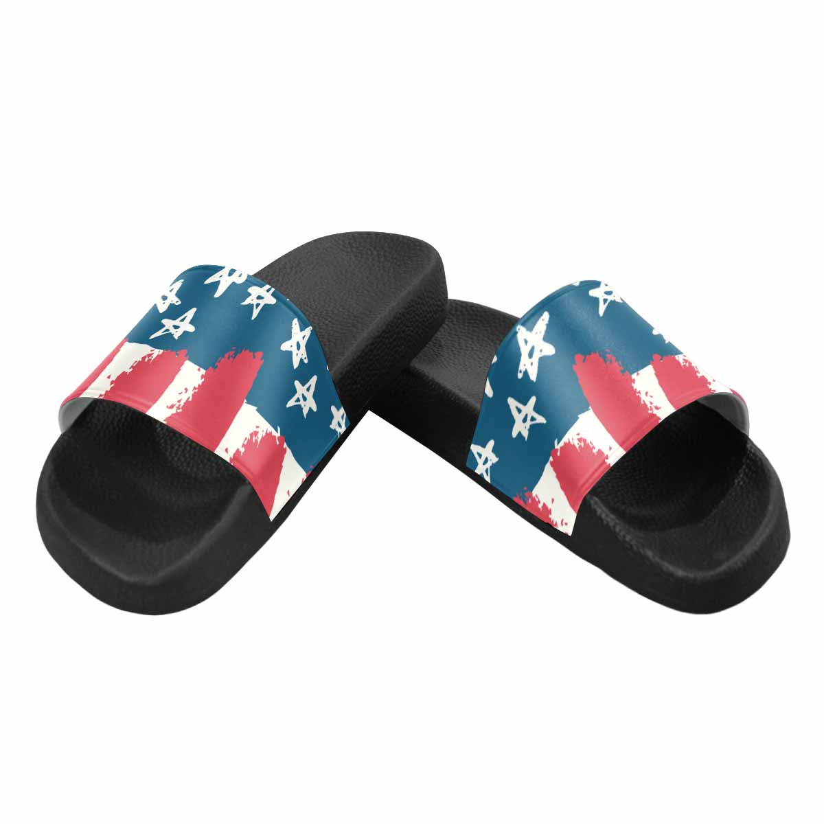 Mens Slide Sandals - Stars and Stripes Print