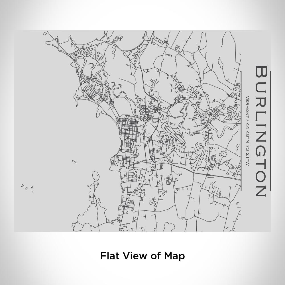 Burlington - Vermont Map Bottle with Bamboo Top