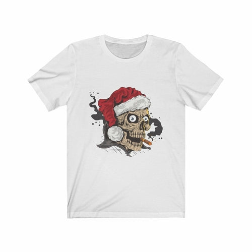 Smoking Santa Skull Head T-Shirt