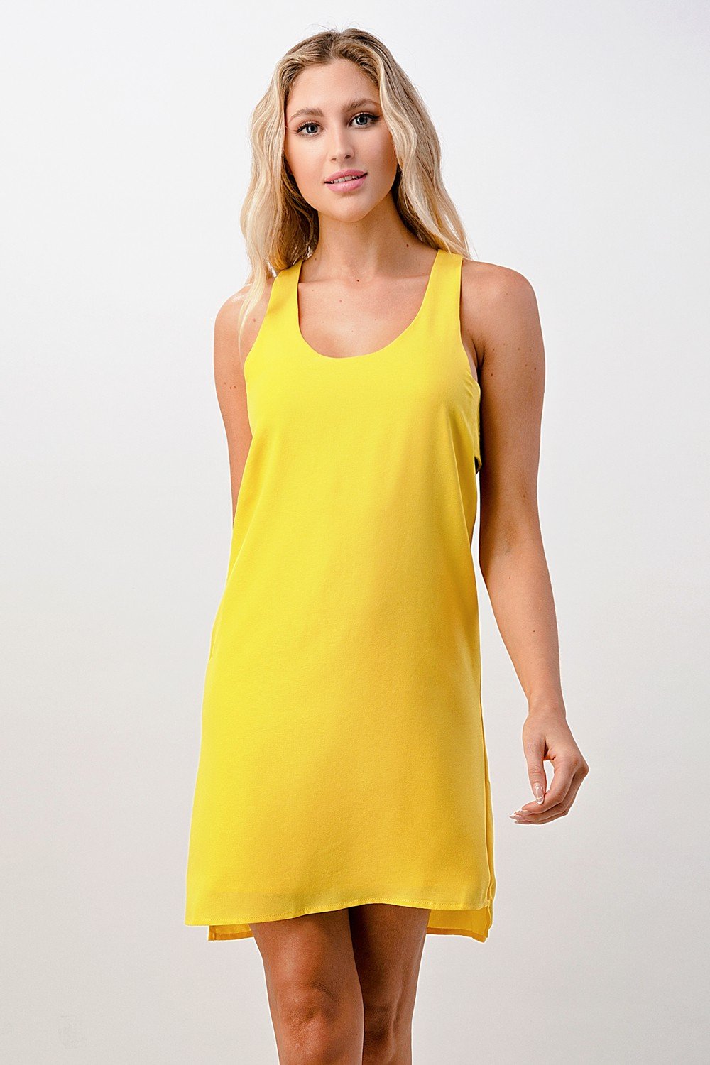 Sleeveless Racerback Shift Dress