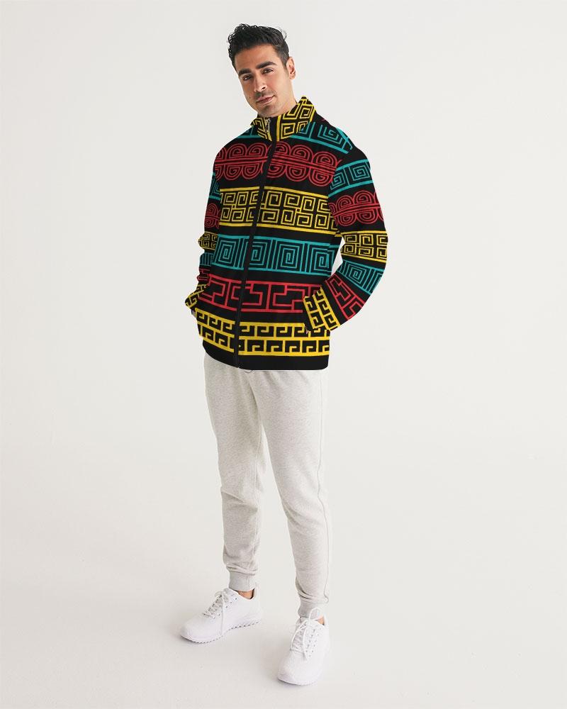Mens Hooded Windbreaker - Multicolor Water Resistant Jacket - Je7y0x