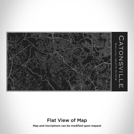 Catonsville - Maryland Map Insulated Bottle in Matte Black