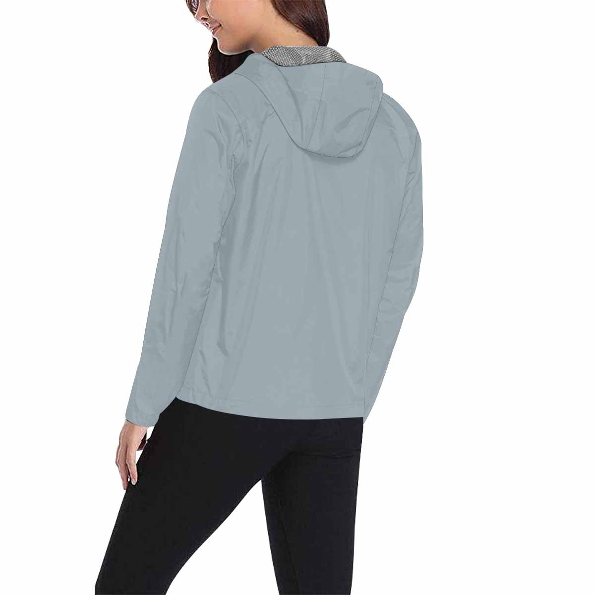 Misty Blue Gray Hooded Windbreaker Jacket - Men / Women