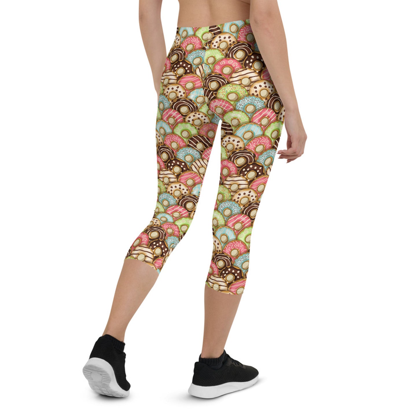 Womens Donuts Capri Leggings
