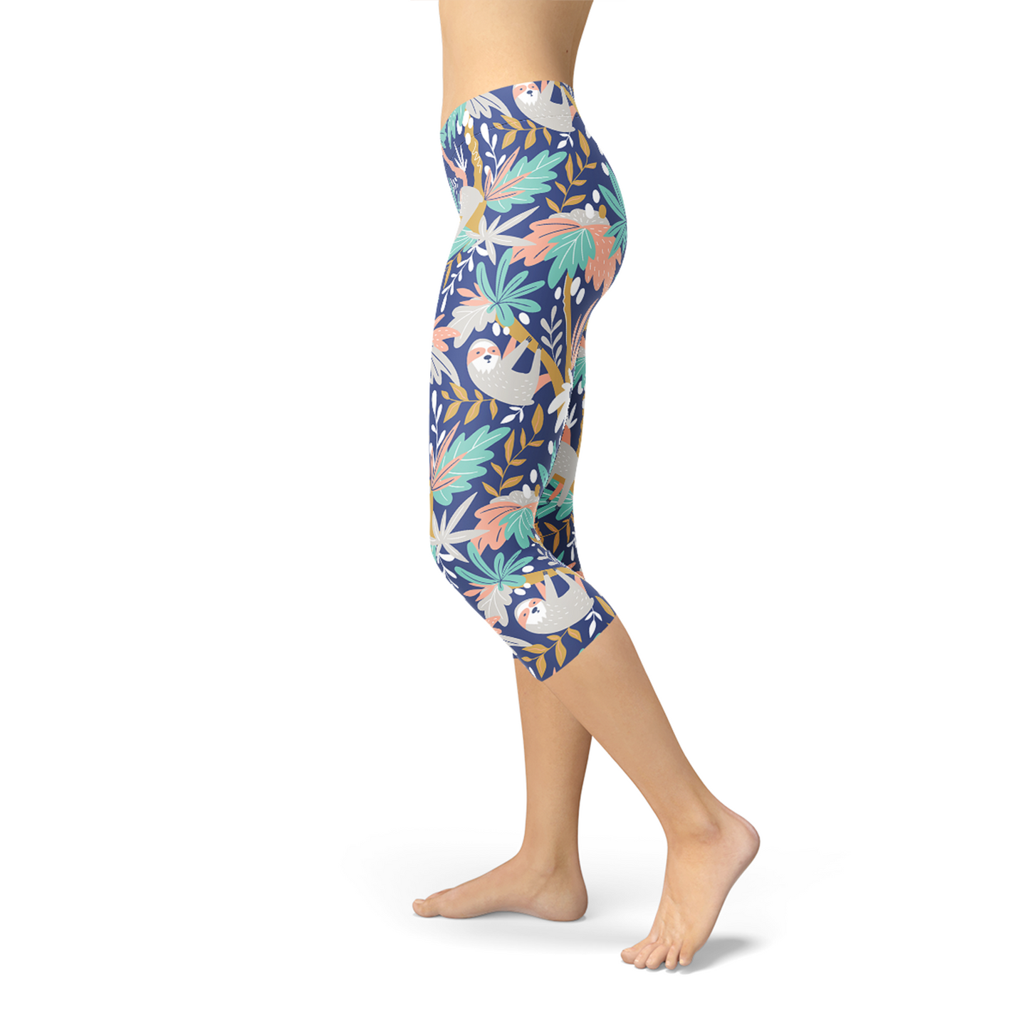 Womens Sloth Capri Leggings
