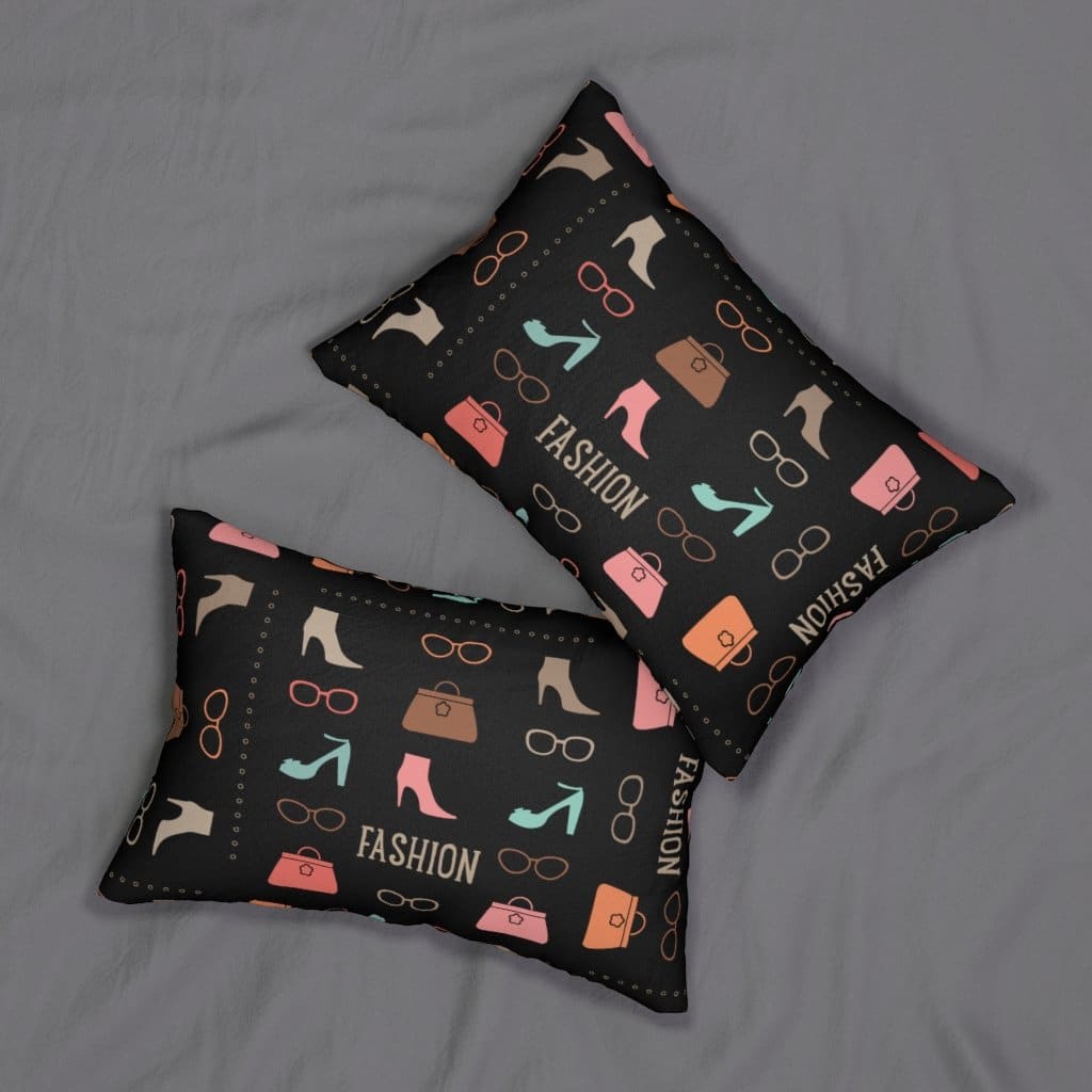 Decorative Lumbar Throw Pillow - Fashionista - Black/multicolor