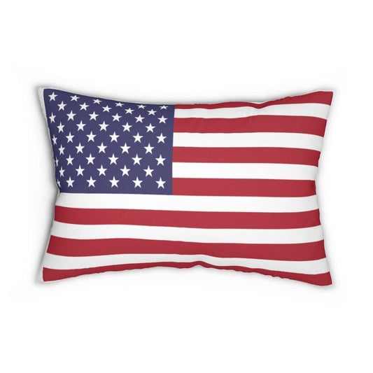 Decorative Lumbar Throw Pillow - Usa Flag Pattern