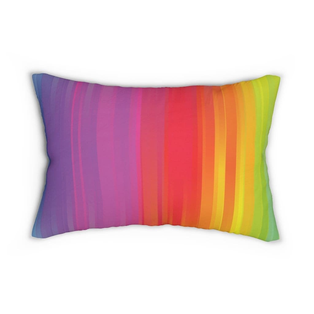 Decorative Lumbar Throw Pillow - Rainbow - Multicolor