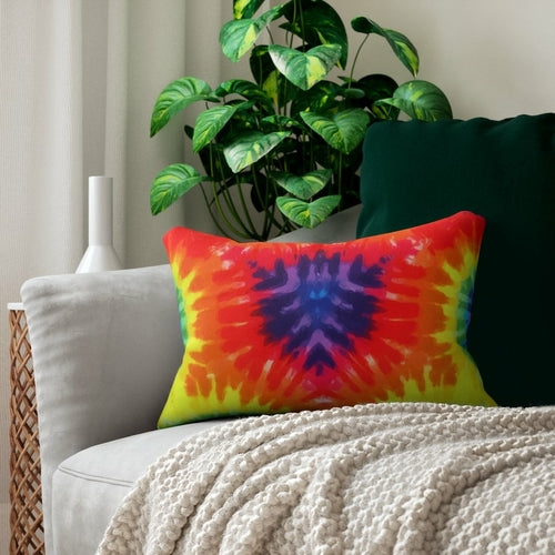 Decorative Lumbar Throw Pillow - Tie-dye - Multicolor