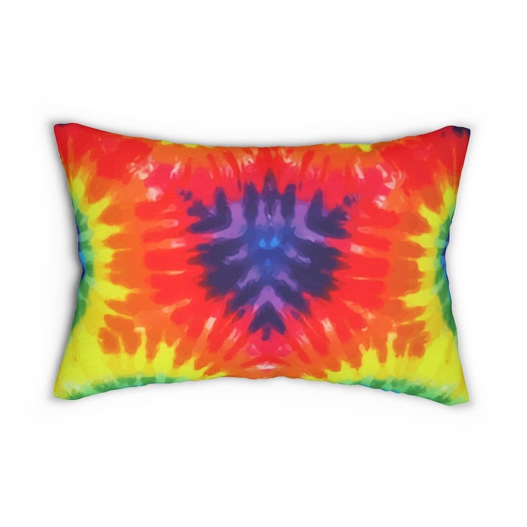 Decorative Lumbar Throw Pillow - Tie-dye - Multicolor