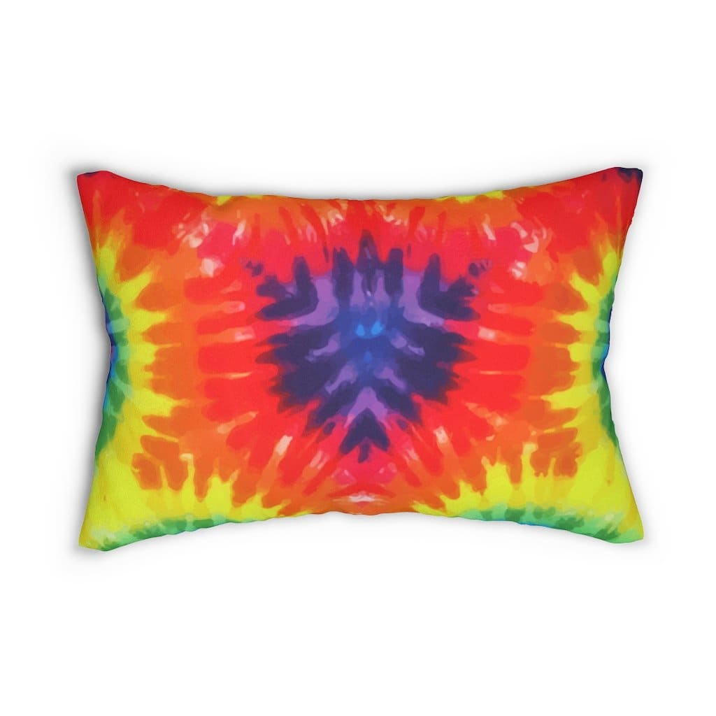 Decorative Lumbar Throw Pillow - Tie-dye - Multicolor