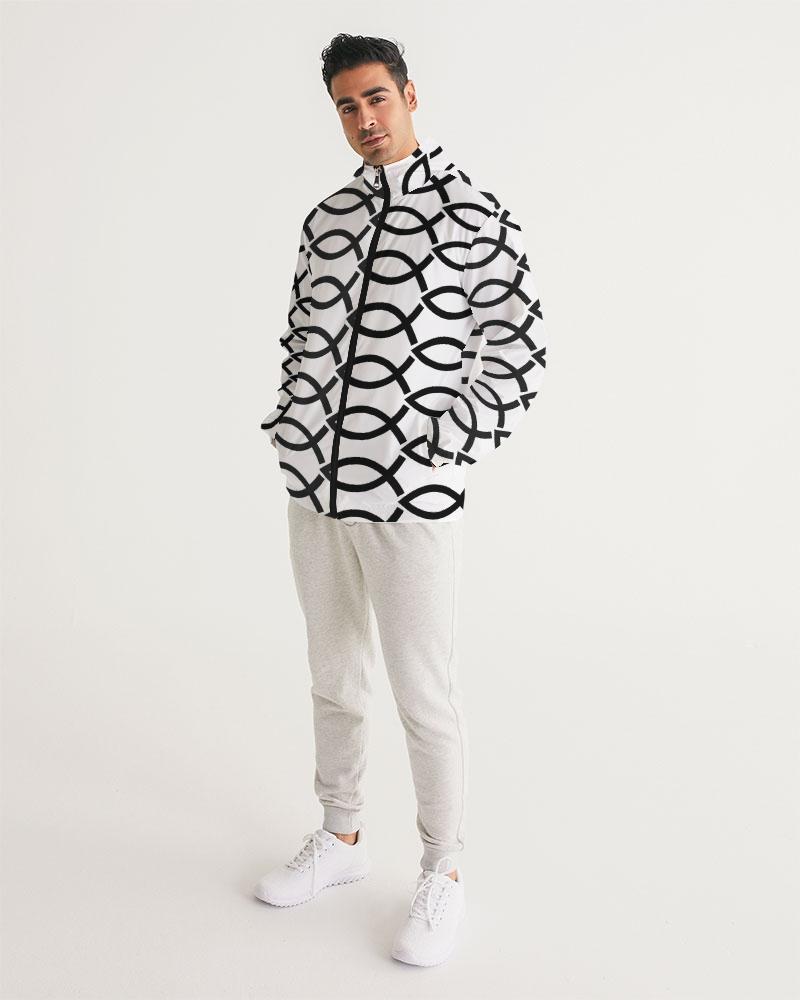 Mens Hooded Windbreaker - Agape Love Water Resistant Jacket - Jjxv0x