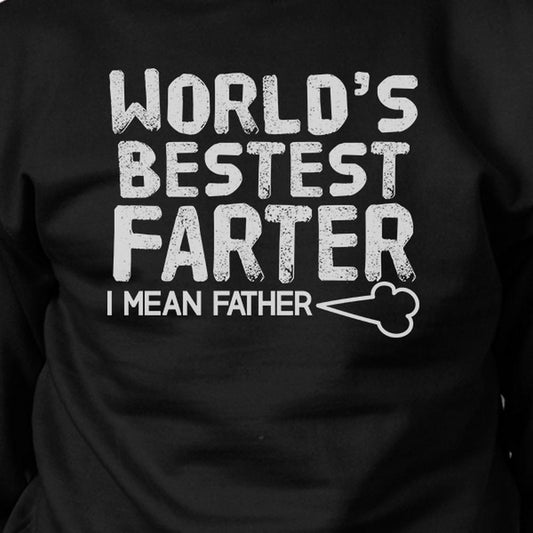 World's Bestest Farter Unisex Black Sweatshirt