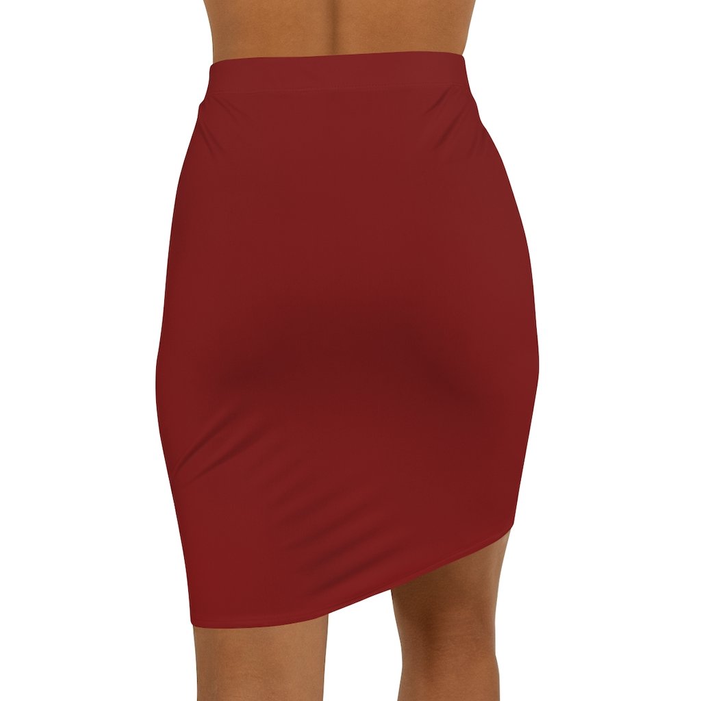 Womens Skirt - Maroon Pencil Skirt