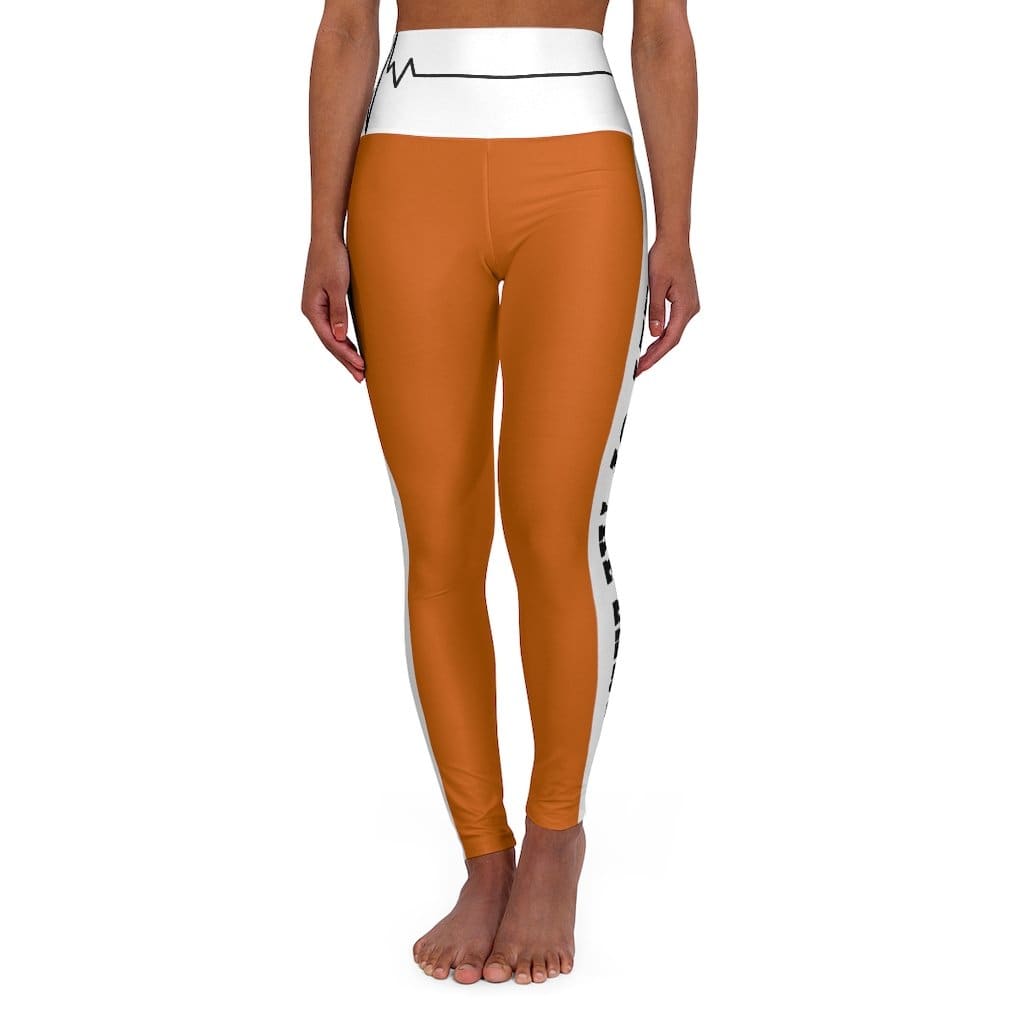 High Waisted Yoga Leggings - Burnt Orange Salt of the Earth Matthew