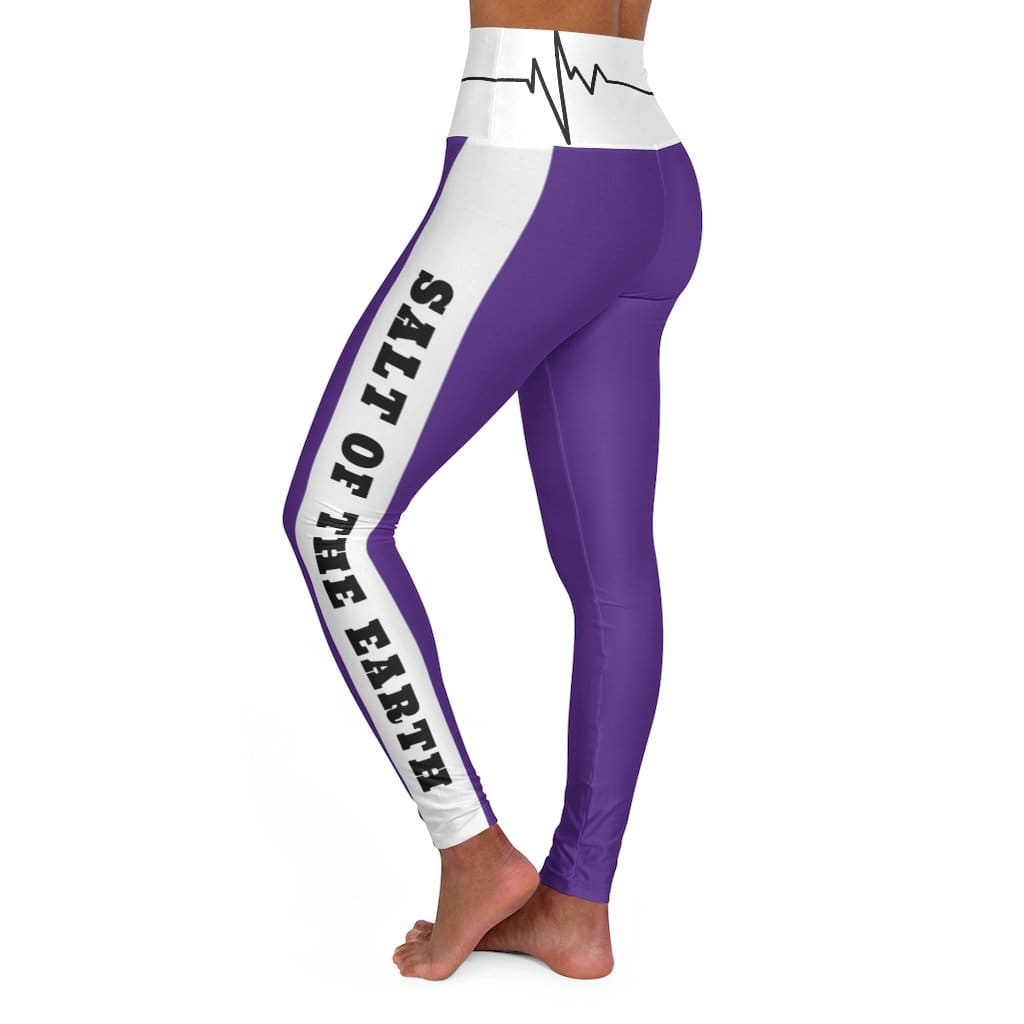 High Waisted Yoga Leggings - Dark Purple Salt of the Earth Matthew