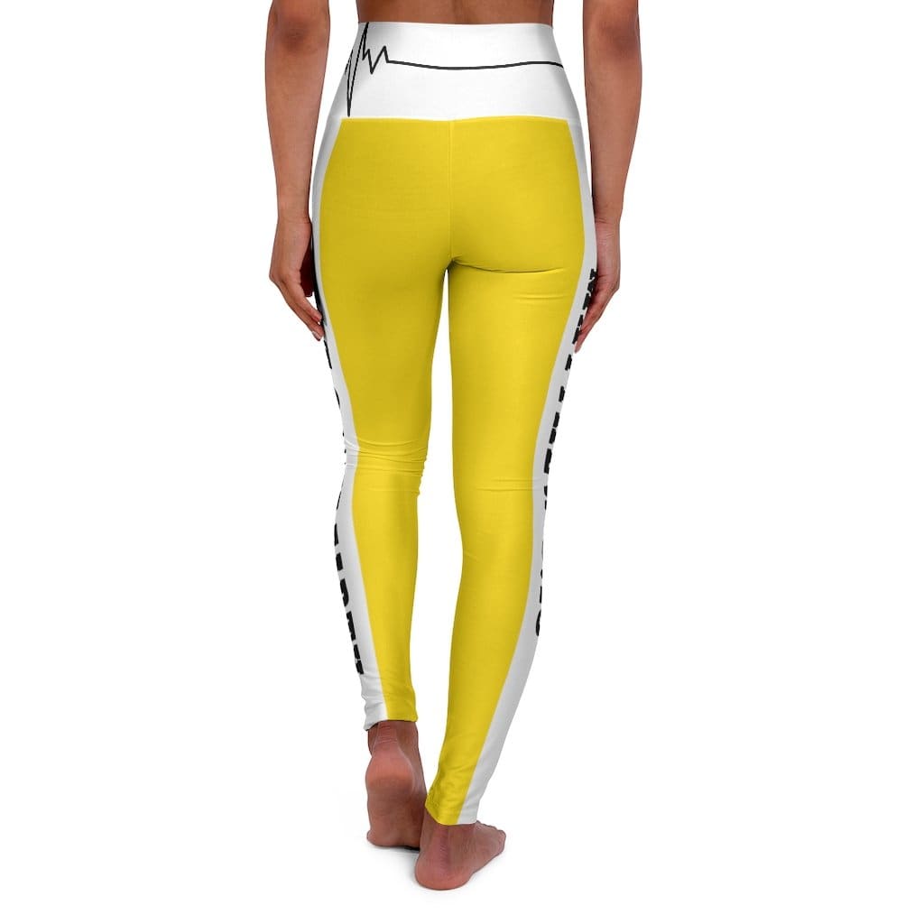 High Waisted Yoga Leggings - Gold Yellow Salt of the Earth Matthew