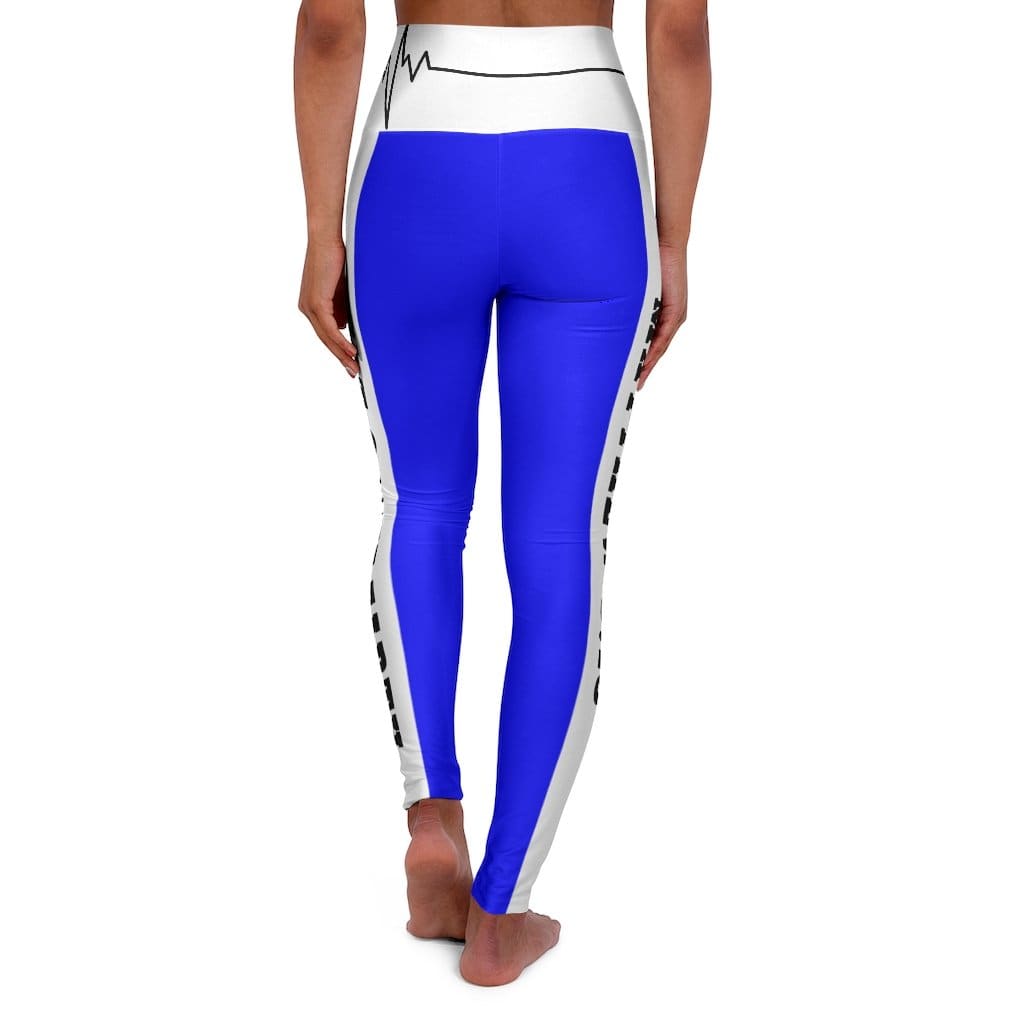 High Waisted Yoga Leggings - Royal Blue Salt of the Earth Matthew 5:13