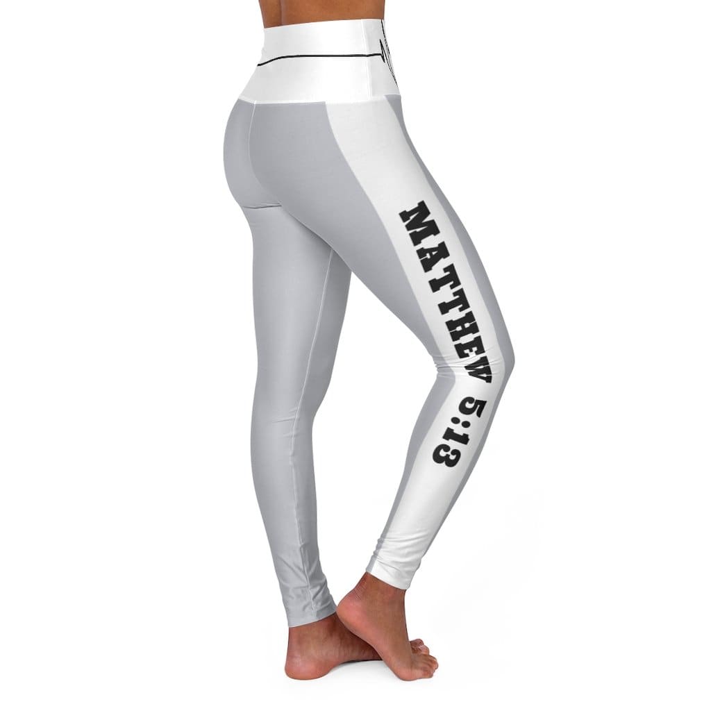 High Waisted Yoga Leggings - Slate Gray Salt of the Earth Matthew 5:13