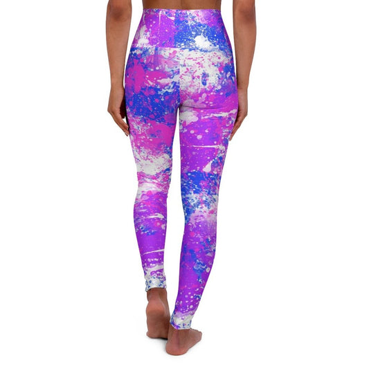 Womens High-waist Fitness Legging Yoga Pants - Pink Blue Pastel