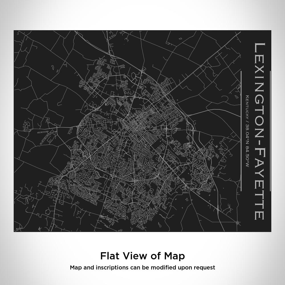 Lexington-Fayette - Kentucky Map Bottle with Bamboo Top in Matte Black