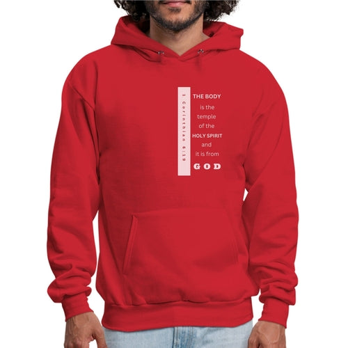 Mens Graphic Hoodie - the Body is the Temple of the Holy Spirit