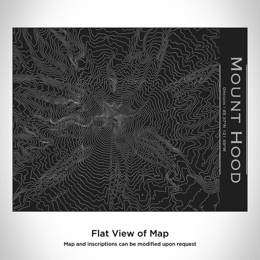 Mount Hood - Oregon Map Bottle with Bamboo Top in Matte Black