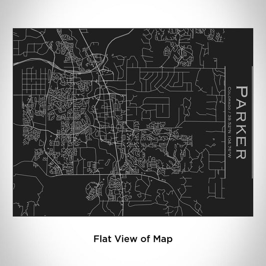 Parker - Colorado Map Bottle with Bamboo Top in Matte Black