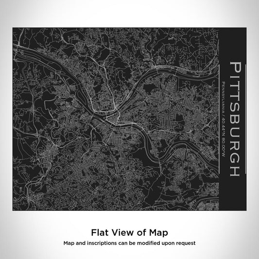 Pittsburgh - Pennsylvania Map Bottle with Bamboo Top in Matte Black