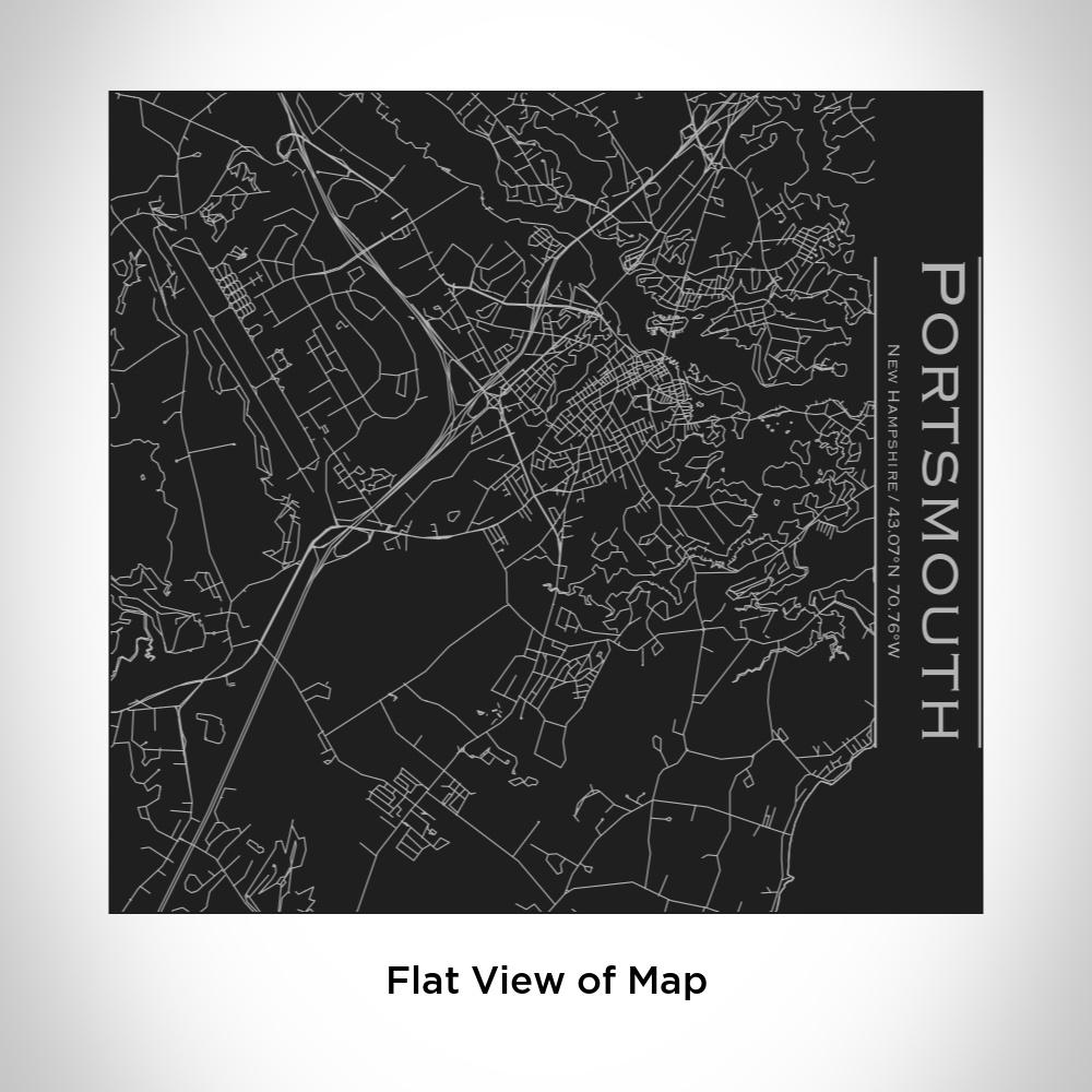 Portsmouth - New Hampshire Map Tumbler in Matte Black