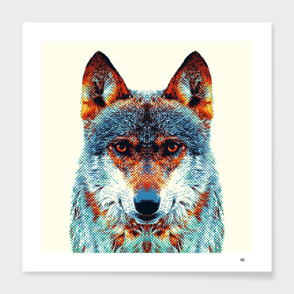 Wolf - Colorful Animals Cushion/Pillow