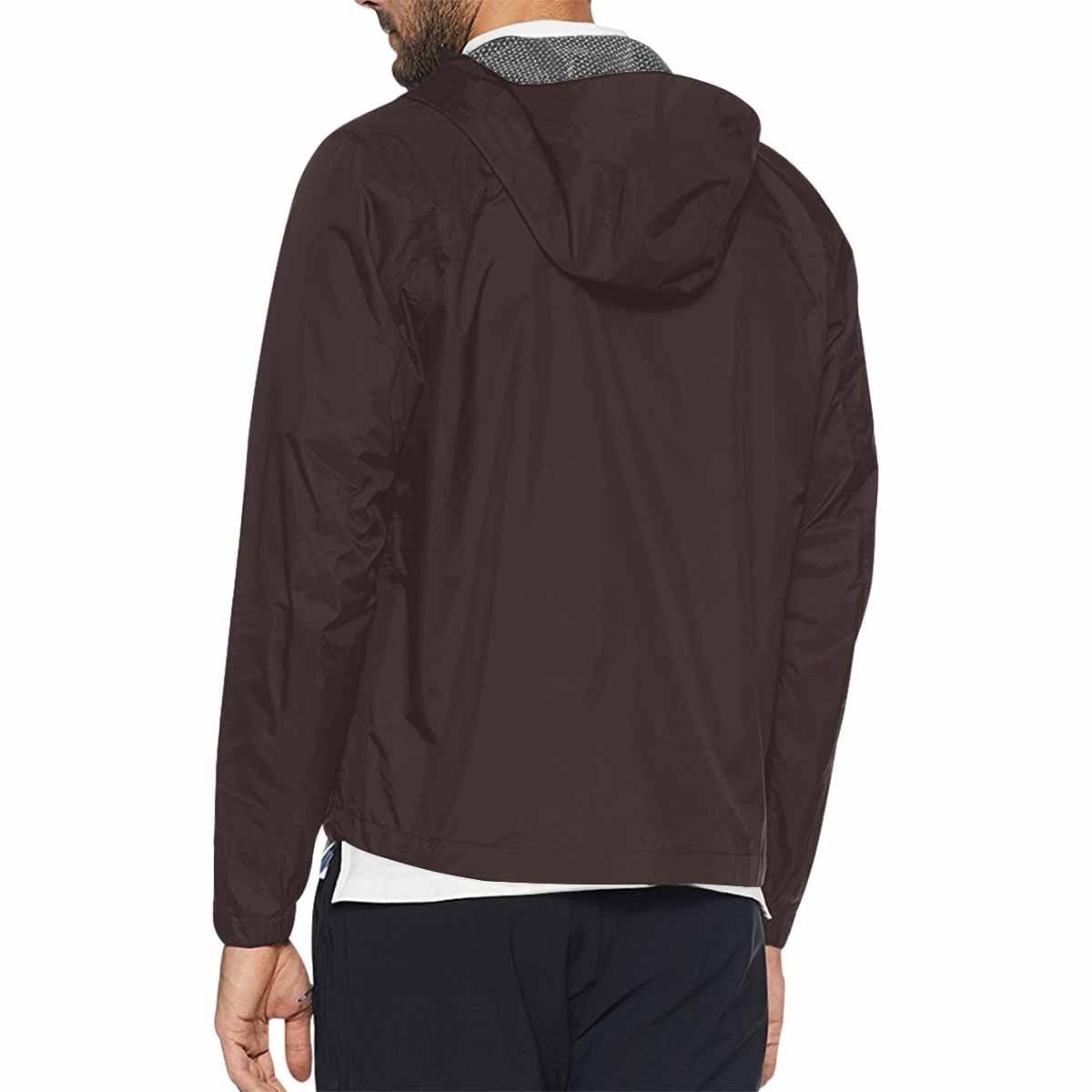 Carafe Brown Hooded Windbreaker Jacket - Men / Women