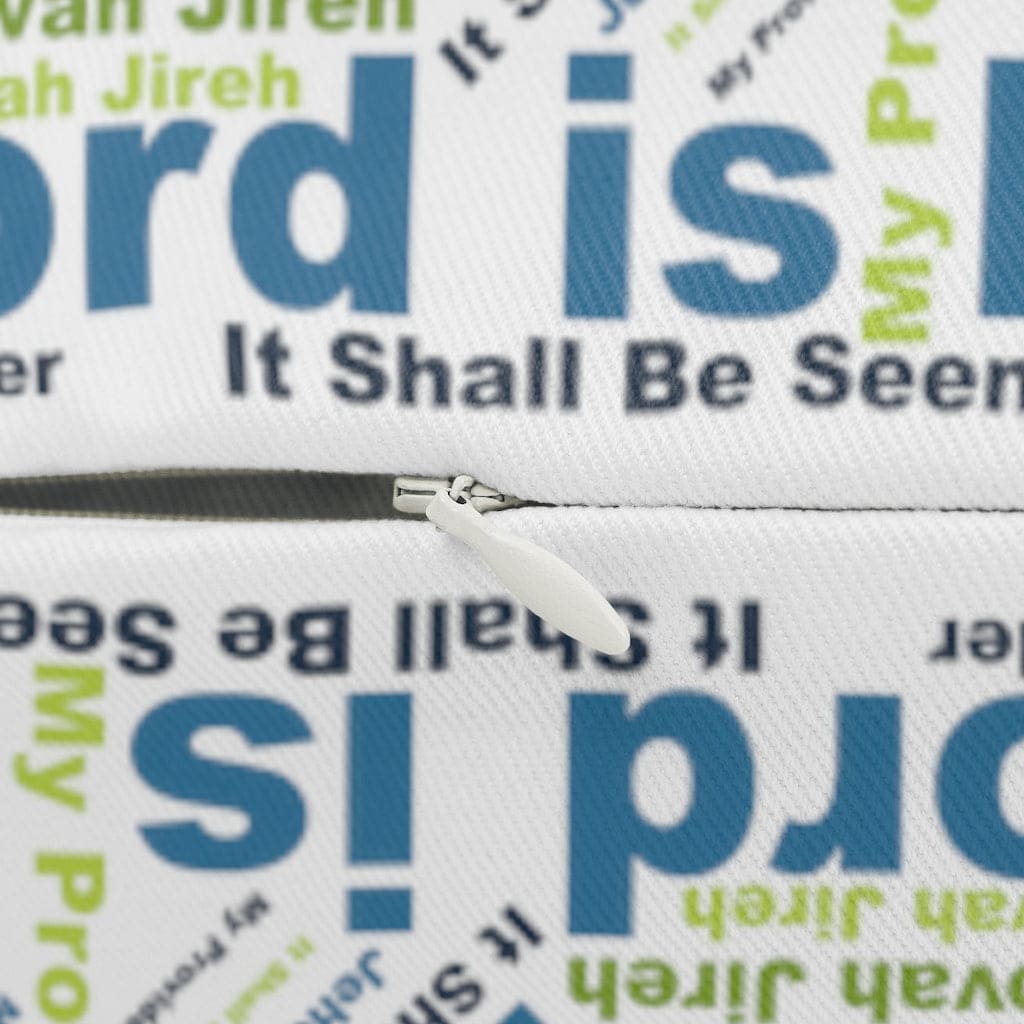 Decorative Lumbar Throw Pillow - Jehovah Jireh my Provider Word Art