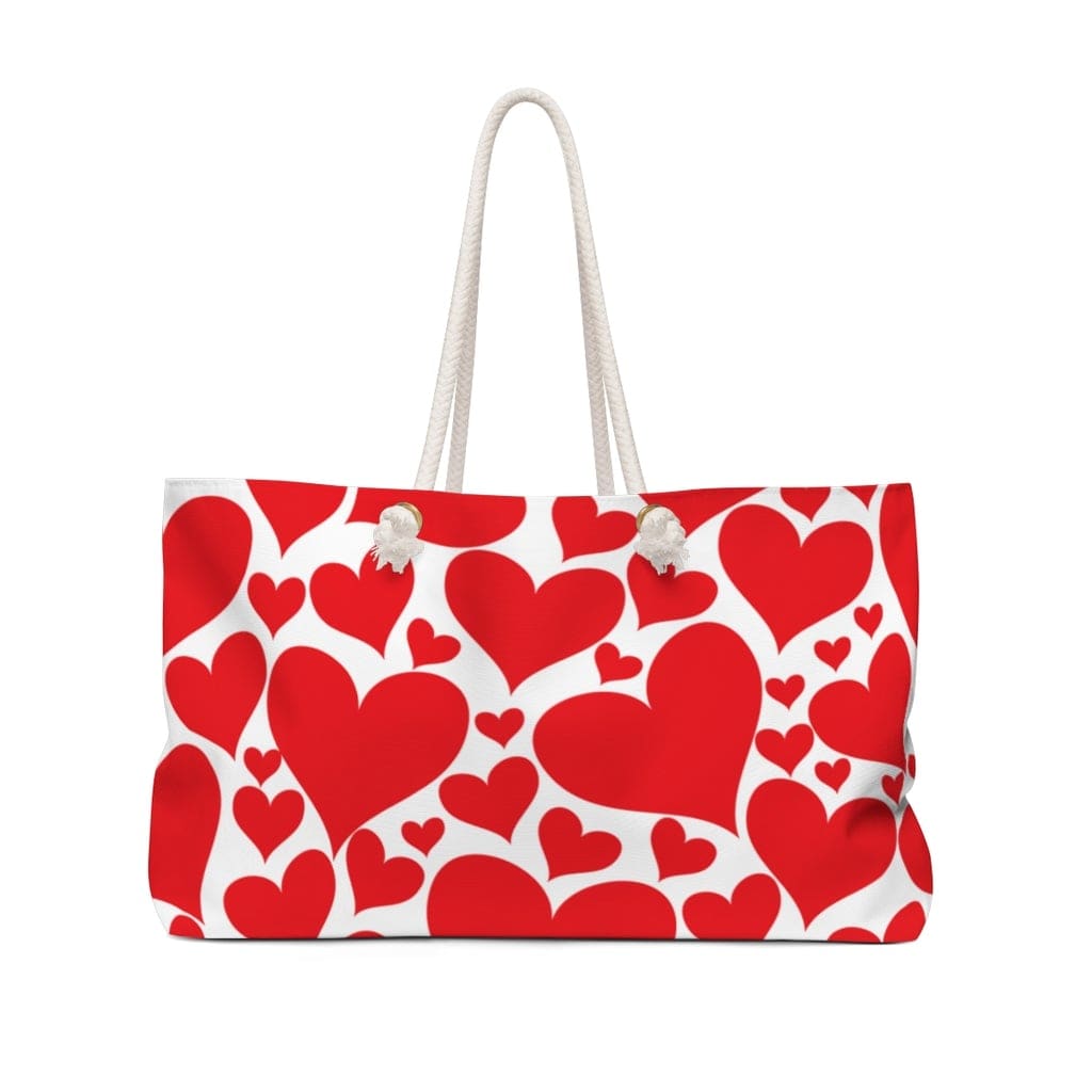 Weekender Tote Bag - Love Red Hearts