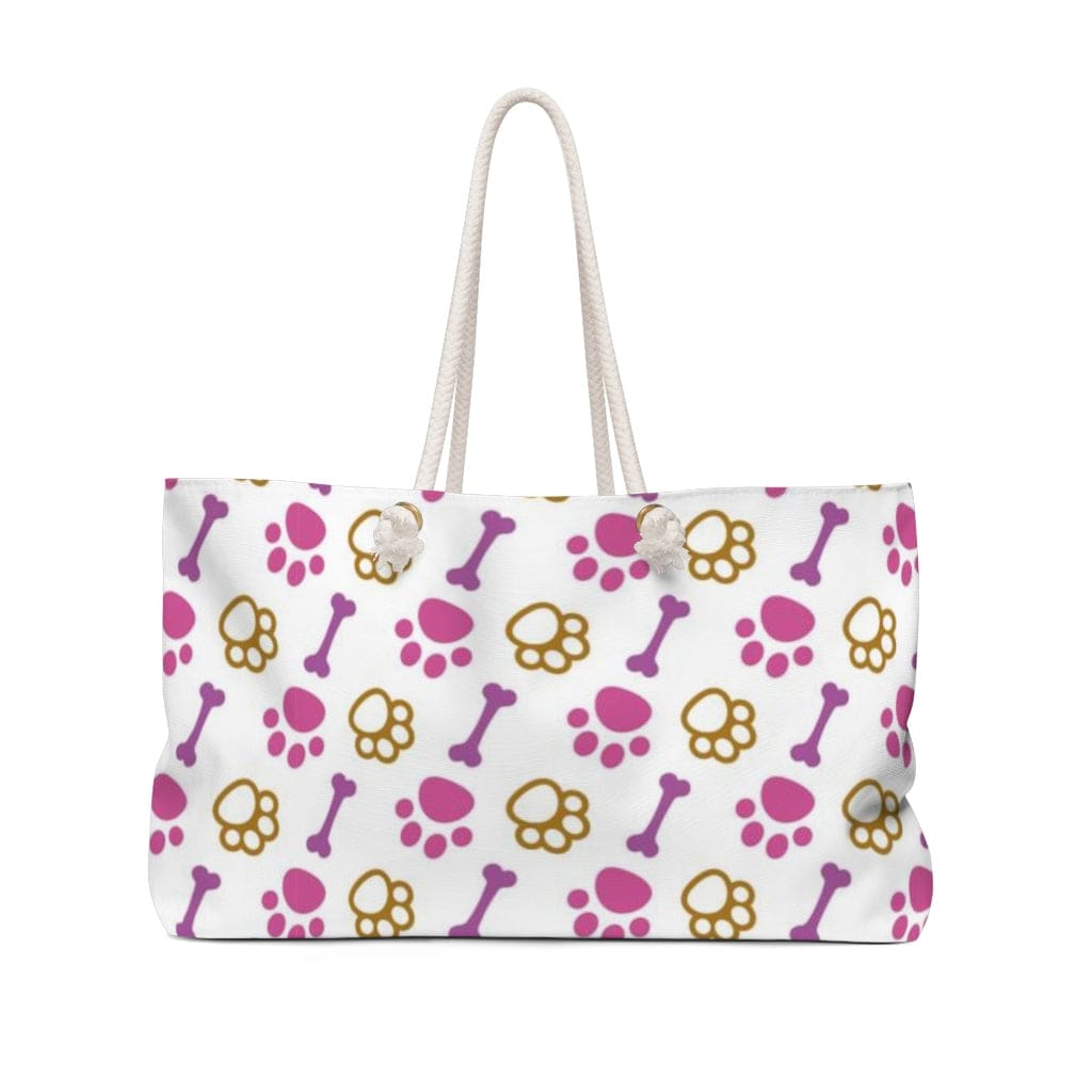 Weekender Tote Bag - Pink Paws and Treats