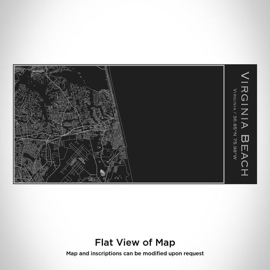 Virginia Beach - Virginia Map Insulated Bottle in Matte Black