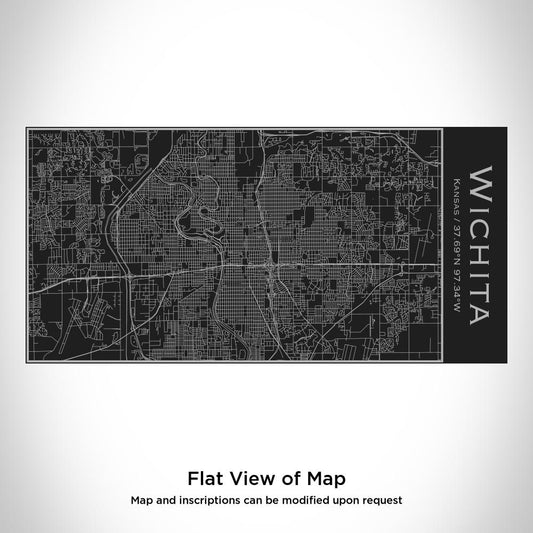 Wichita - Kansas Map Insulated Bottle in Matte Black