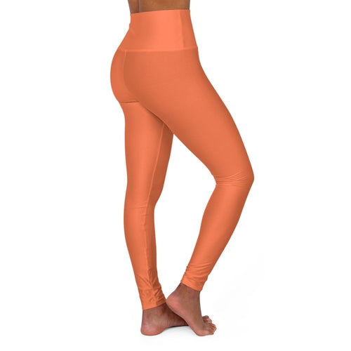 Womens High-waist Fitness Legging Yoga Pants - Coral Orange Red