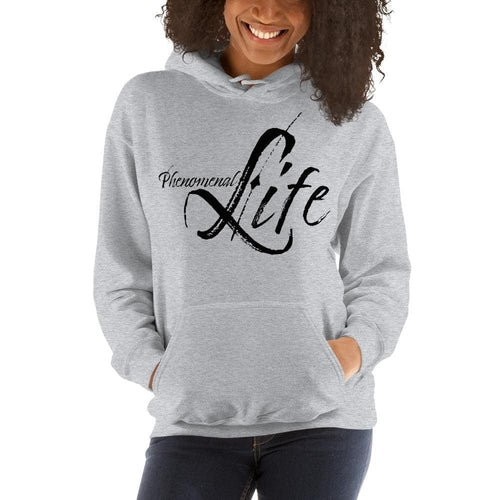 Womens Hoodie - Pullover Sweatshirt - Phenomenal Life / Black
