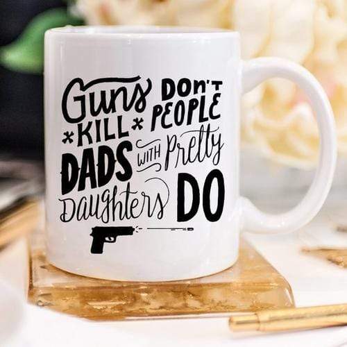 Magenta Shadow Gifts 11oz Coffee Mug - Guns Don't Kill People Dads With