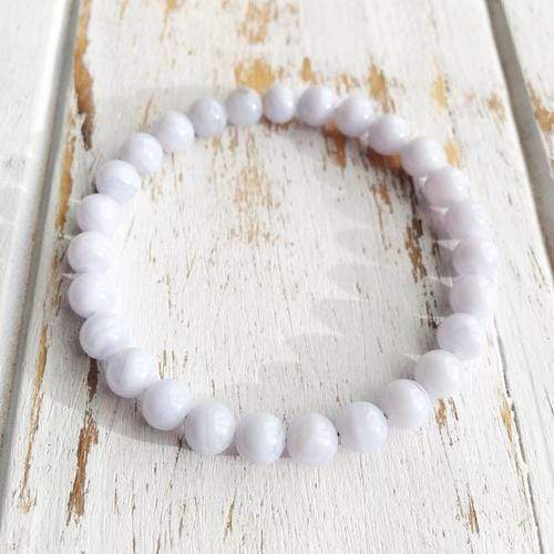 Purple Lily Jewelry & Watches 6mm Blue Lace Agate Bracelet