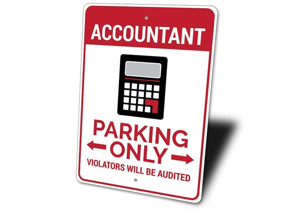 Orchid Eurybia Home Decor Accountant Parking Sign