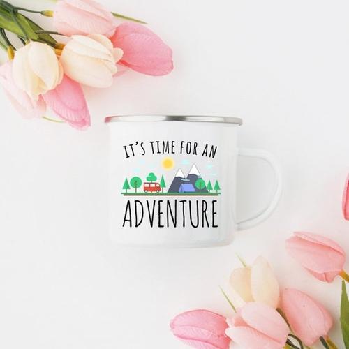 Magenta Shadow Gifts Adventure Mug Enamel Mug Wanderlust Camping Mug