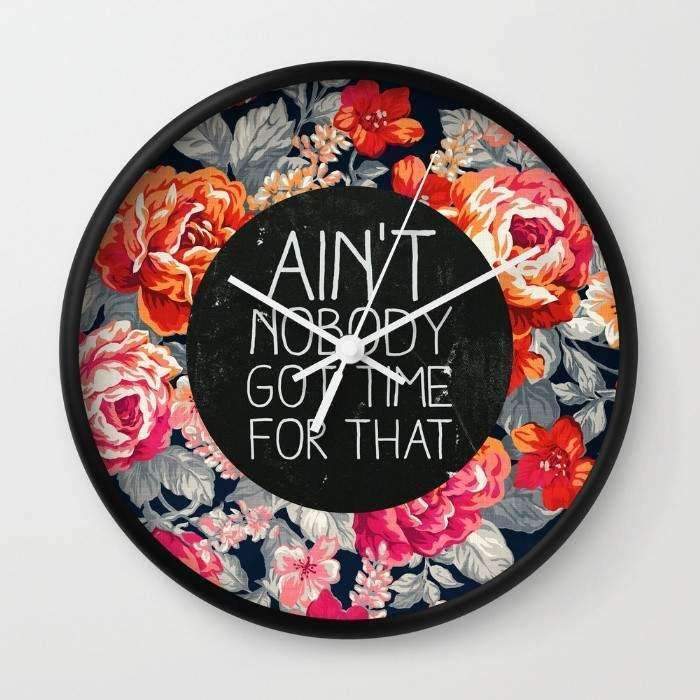 Scorpius Clocks Ain't Nobody Got Time For That Wall Clock