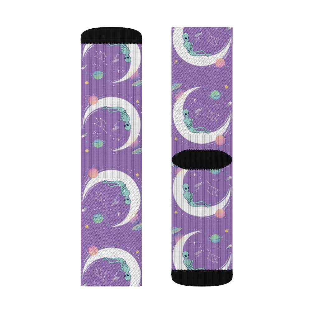 Yellow Pandora Socks Alien Chilling Socks