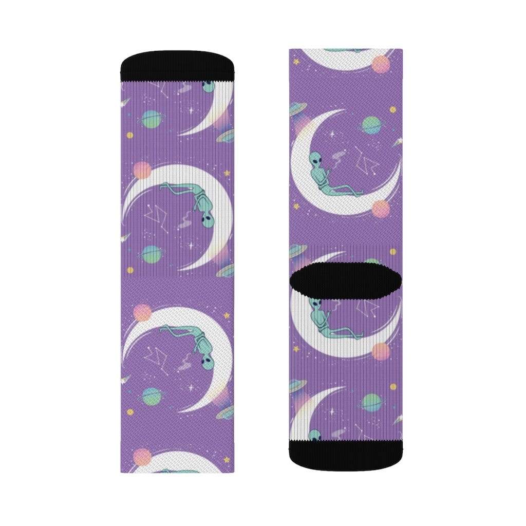 Yellow Pandora Socks Alien Chilling Socks
