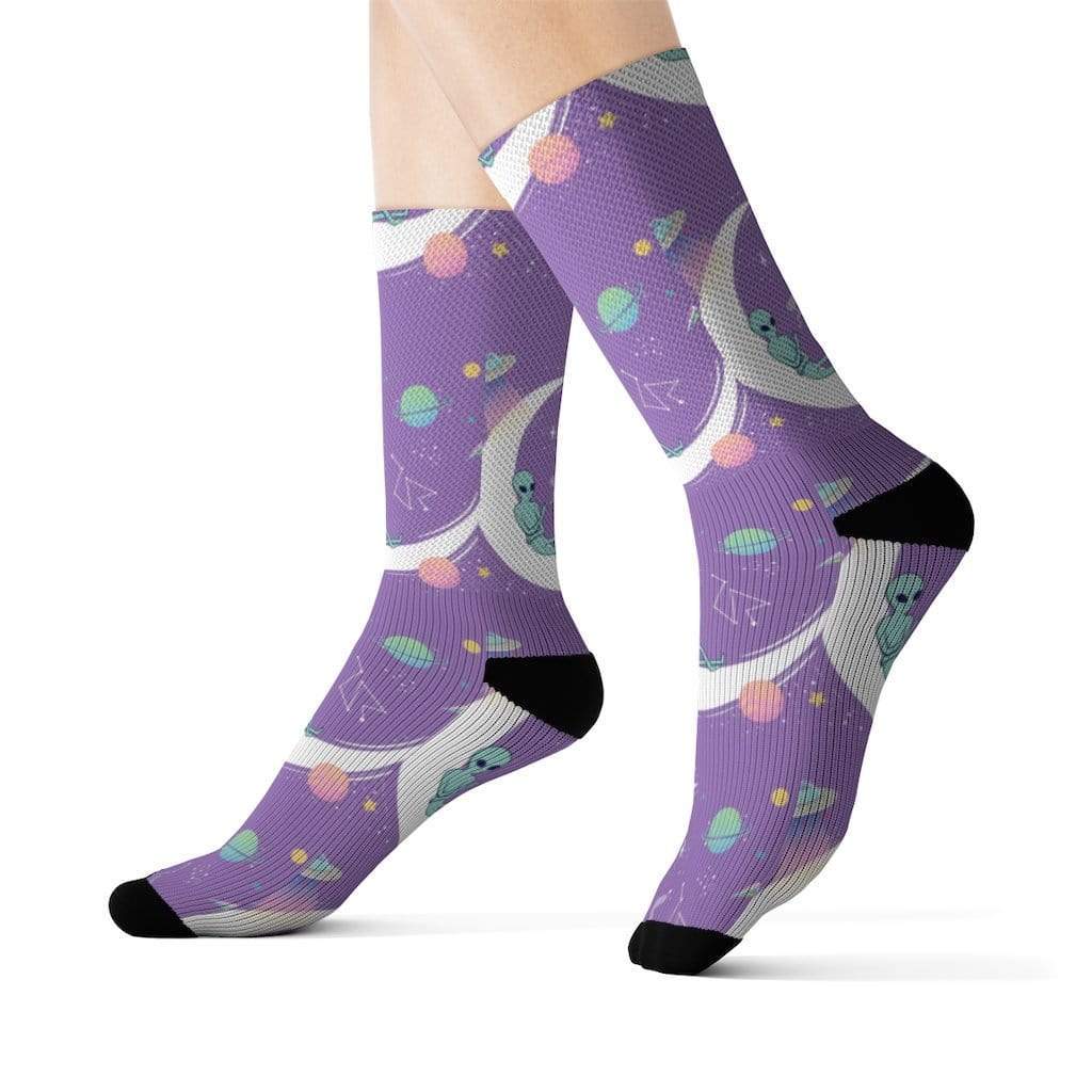 Yellow Pandora Socks Alien Chilling Socks