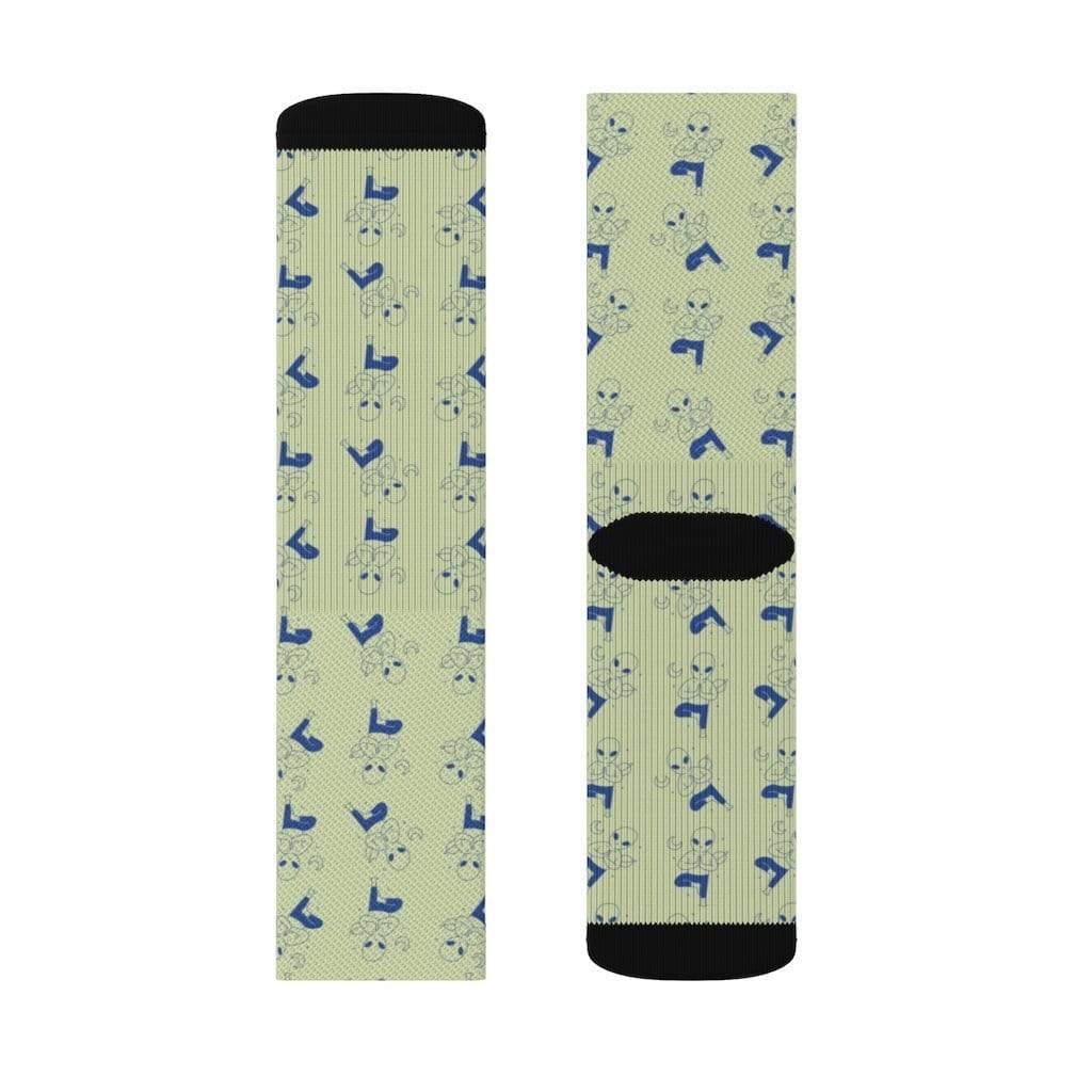 Yellow Pandora Socks Alien Yoga Socks